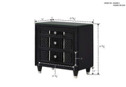 Armany Black Nightstand from Crown Mark - DMV Furniture