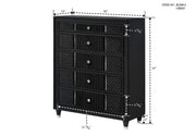 Armany Black Velvet Upholstered Bedroom Set from Crown Mark - DMV Furniture