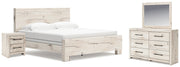 Lawroy Light Natural King Panel Bed, Dresser, Mirror and Nightstand from Ashley - DMV Furniture