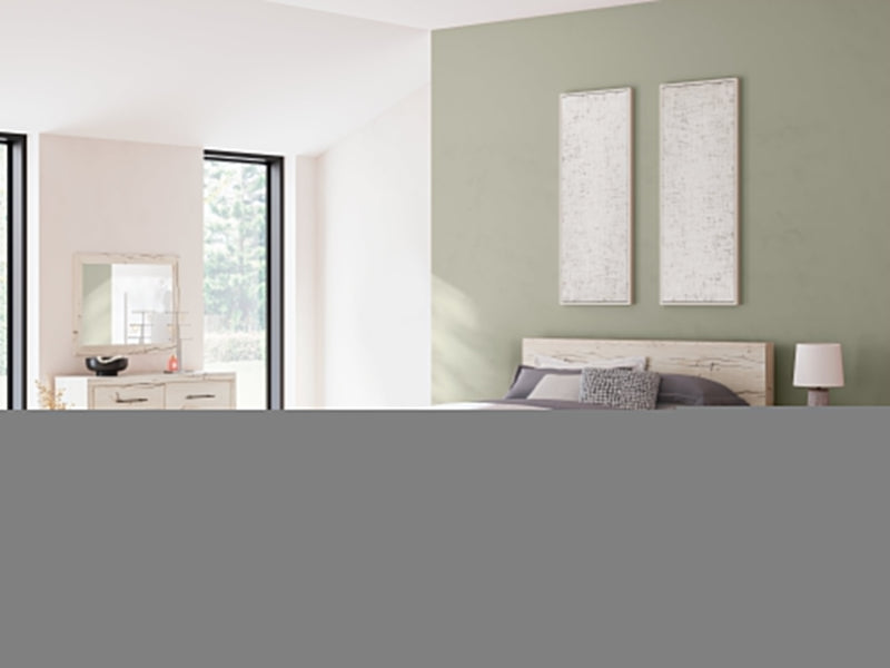 Lawroy Light Natural King Panel Bed, Dresser, Mirror and Nightstand from Ashley - DMV Furniture