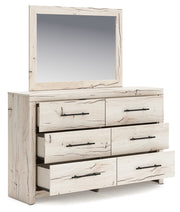 Lawroy Light Natural Full Panel Bed, Dresser and Mirror from Ashley - DMV Furniture
