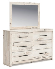Lawroy Light Natural Full Panel Bed, Dresser and Mirror from Ashley - DMV Furniture