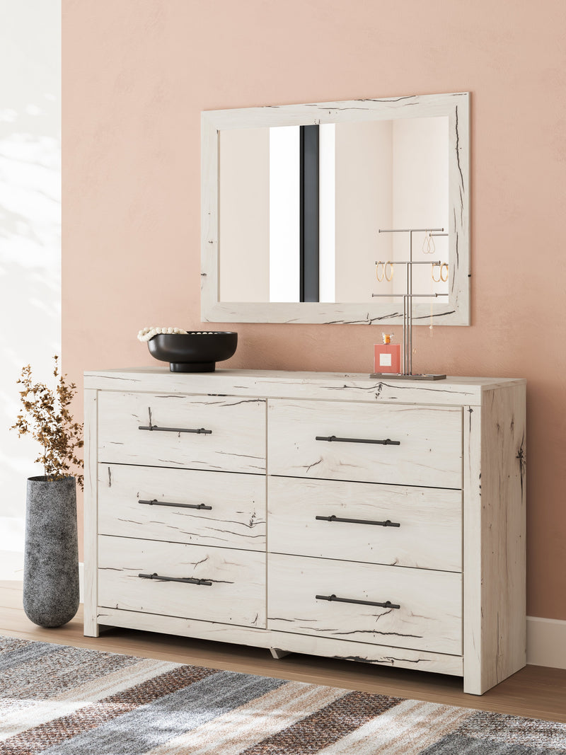 Lawroy Light Natural Full Panel Bed, Dresser and Mirror from Ashley - DMV Furniture