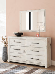 Lawroy Light Natural King Panel Bed, Dresser and Mirror from Ashley - DMV Furniture
