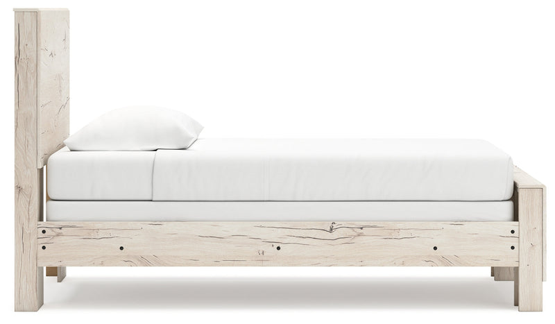 Lawroy Light Natural Twin Panel Bed, Dresser and Mirror from Ashley - DMV Furniture