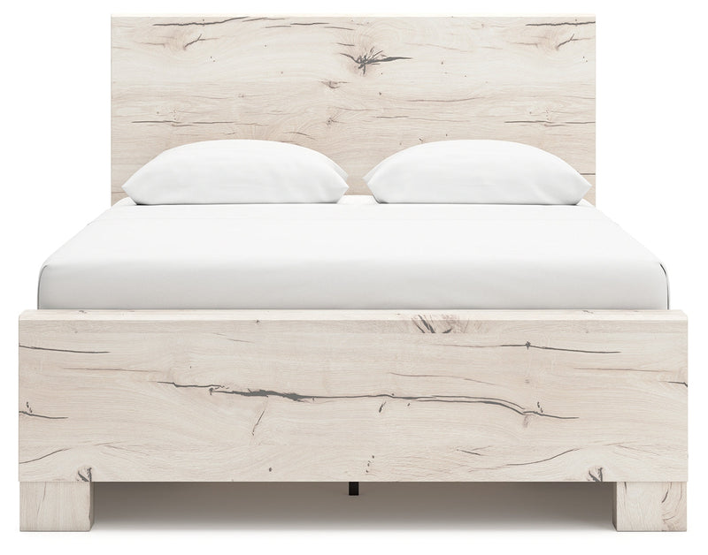 Lawroy Light Natural Queen Panel Bed with Storage, Dresser and Mirror from Ashley - DMV Furniture