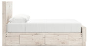 Lawroy Light Natural Queen Panel Bed with Storage, Dresser and Mirror from Ashley - DMV Furniture
