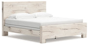 Lawroy Light Natural King Panel Bed, Dresser and Mirror from Ashley - DMV Furniture