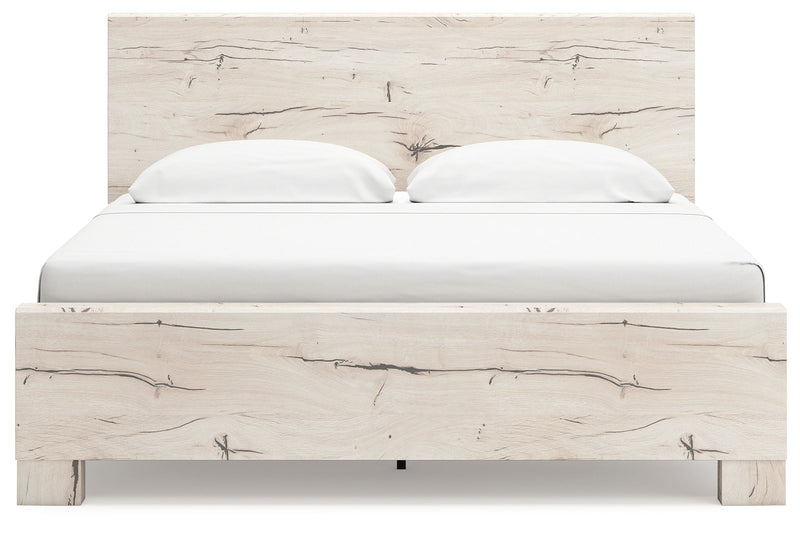 Lawroy Light Natural King Panel Bed, Dresser and Mirror from Ashley - DMV Furniture