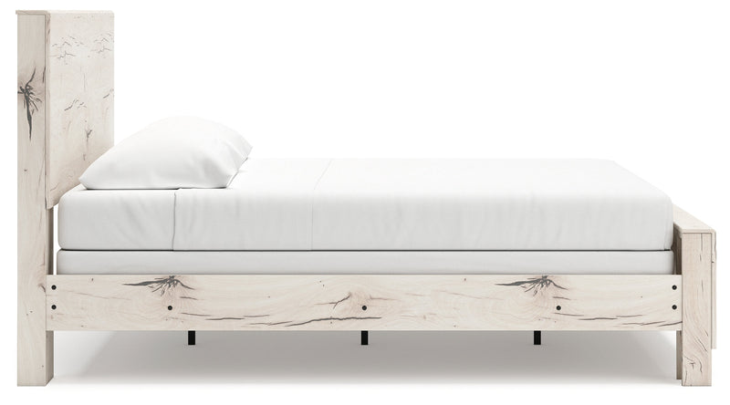 Lawroy Light Natural King Panel Bed, Dresser, Mirror and Nightstand from Ashley - DMV Furniture