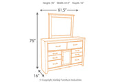 Juararo Dark Brown Dresser and Mirror -  Ashley - DMV Furniture