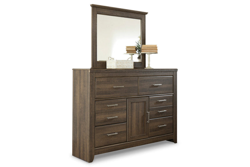 Juararo Dark Brown Dresser and Mirror -  Ashley - DMV Furniture