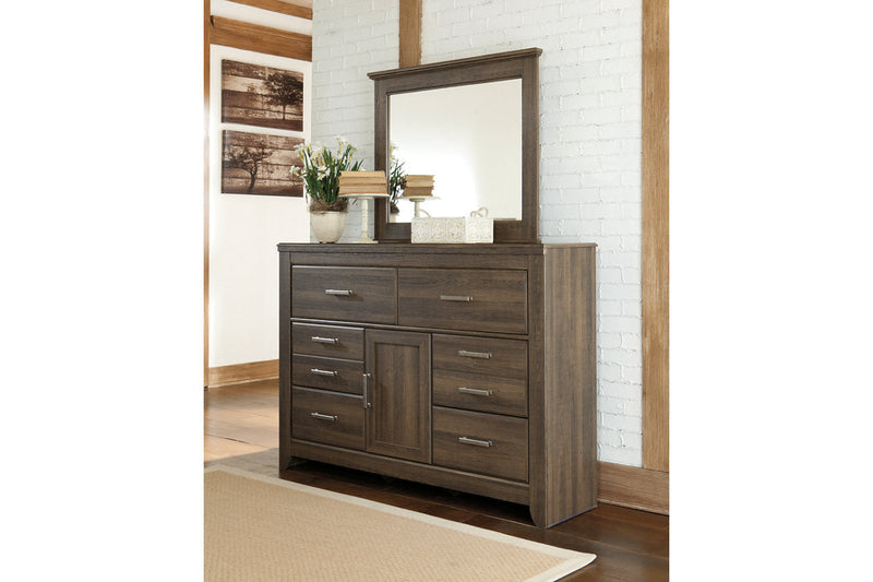Juararo Dark Brown Dresser and Mirror -  Ashley - DMV Furniture