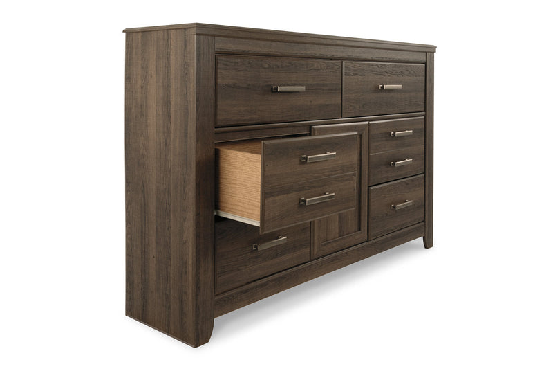 Juararo Dark Brown Dresser and Mirror -  Ashley - DMV Furniture