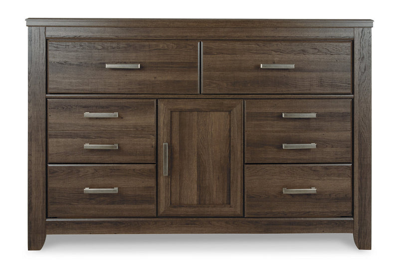 Juararo Dark Brown Dresser and Mirror -  Ashley - DMV Furniture