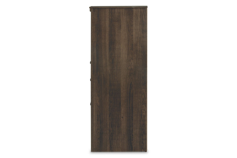 Juararo Dark Brown Dresser and Mirror -  Ashley - DMV Furniture