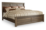 Juararo Dark Brown California King Panel Bed -  Ashley - DMV Furniture