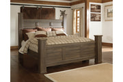 Juararo Dark Brown California King Poster Bed -  Ashley - DMV Furniture