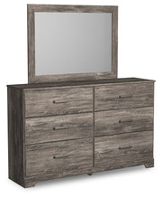 Ralinksi Gray Twin Panel Bed with Mirrored Dresser from Ashley - DMV Furniture