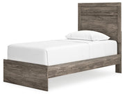 Ralinksi Gray Twin Panel Bed with Mirrored Dresser from Ashley - DMV Furniture