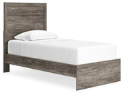 Ralinksi Gray Twin Panel Bed with Mirrored Dresser from Ashley - DMV Furniture