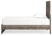 Ralinksi Gray Twin Panel Bed with Mirrored Dresser from Ashley - DMV Furniture