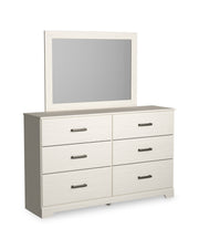 Stelsie White Dresser and Mirror -  Ashley - DMV Furniture