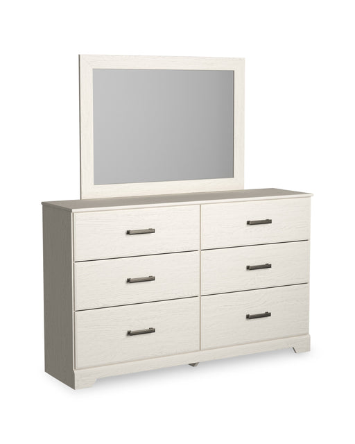 Stelsie White Dresser and Mirror -  Ashley - DMV Furniture
