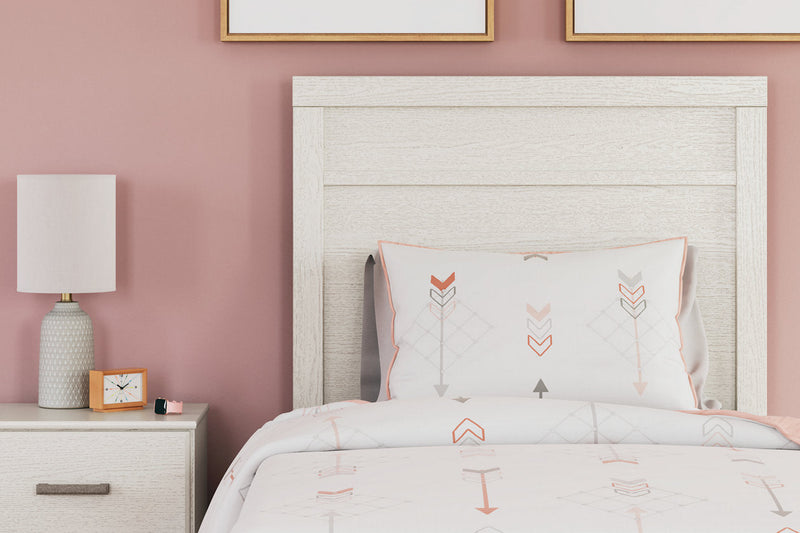 Stelsie White Twin Panel Bed -  Ashley - DMV Furniture
