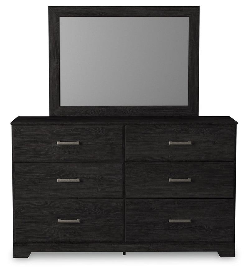 Belachime Charcoal Queen Panel Bed, Dresser, Mirror, Chest and Nightstand from Ashley - DMV Furniture