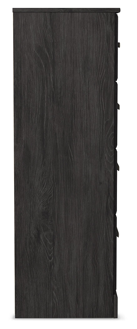Belachime Charcoal Queen Panel Bed, Dresser, Mirror, Chest and Nightstand from Ashley - DMV Furniture
