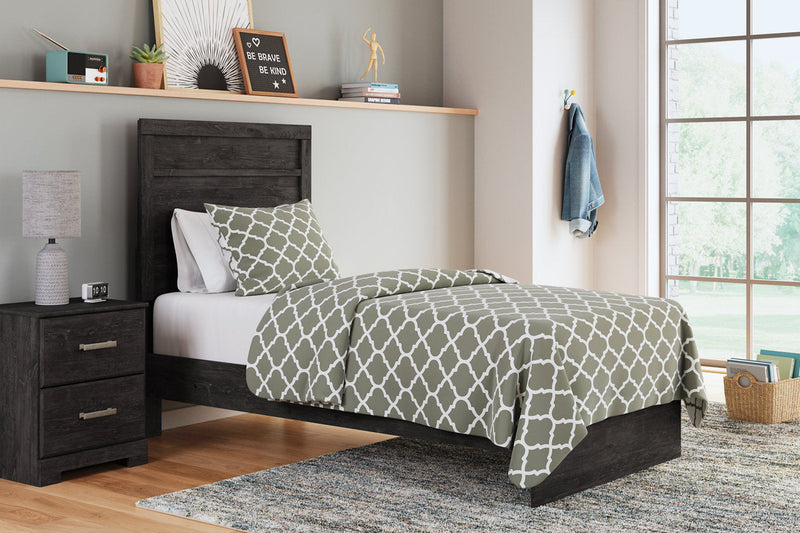 Belachime Charcoal Twin Panel Bed -  Ashley - DMV Furniture