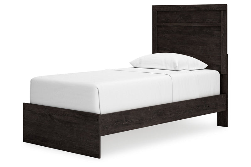 Belachime Charcoal Twin Panel Bed -  Ashley - DMV Furniture