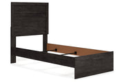Belachime Charcoal Twin Panel Bed -  Ashley - DMV Furniture
