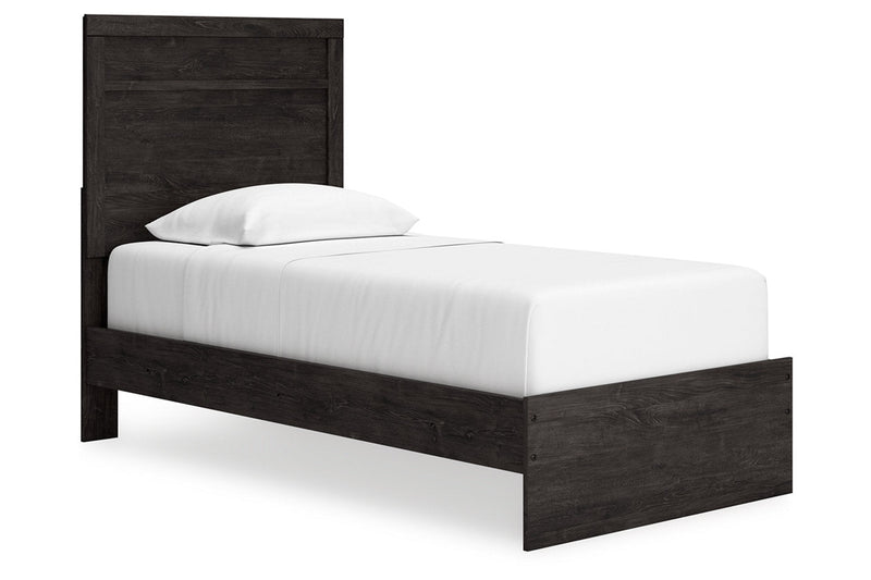 Belachime Charcoal Twin Panel Bed -  Ashley - DMV Furniture