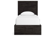 Belachime Charcoal Twin Panel Bed -  Ashley - DMV Furniture
