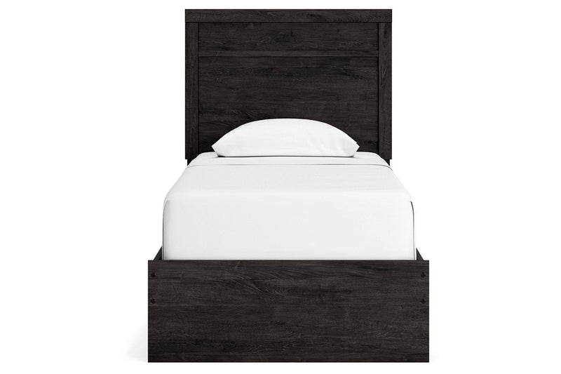 Belachime Charcoal Twin Panel Bed -  Ashley - DMV Furniture