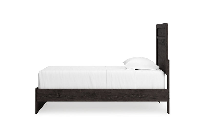 Belachime Charcoal Twin Panel Bed -  Ashley - DMV Furniture