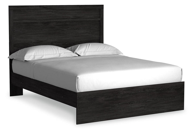 Belachime Charcoal Queen Panel Bed, Dresser, Mirror, Chest and Nightstand from Ashley - DMV Furniture