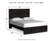 Belachime Charcoal Queen Panel Bed, Dresser and Mirror from Ashley - DMV Furniture