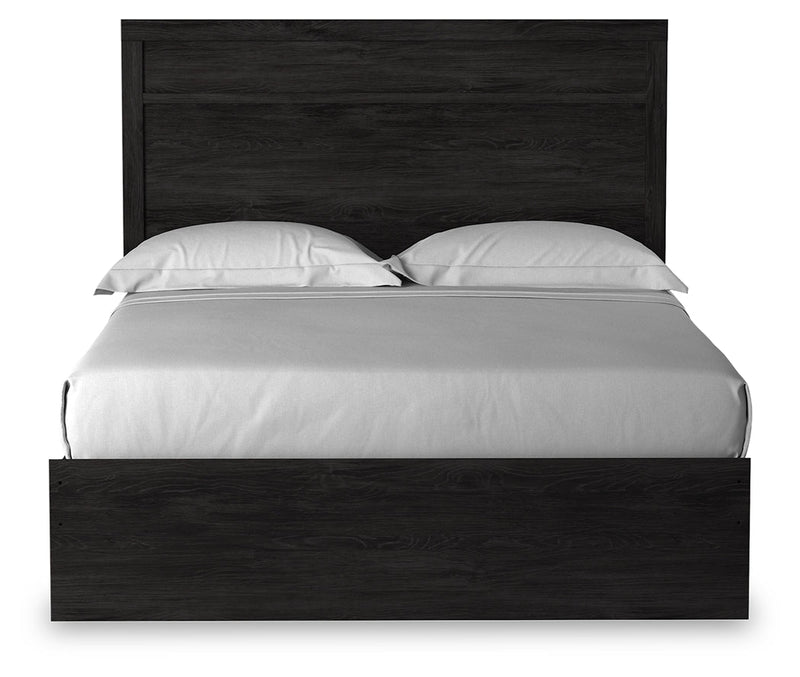 Belachime Charcoal Queen Panel Bed, Dresser, Mirror, Chest and Nightstand from Ashley - DMV Furniture