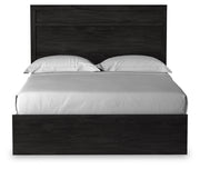 Belachime Charcoal Queen Panel Bed and Nightstand from Ashley - DMV Furniture