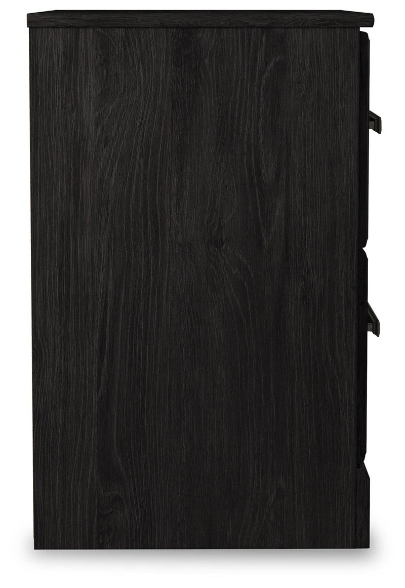 Belachime Charcoal Queen Panel Bed and Nightstand from Ashley - DMV Furniture