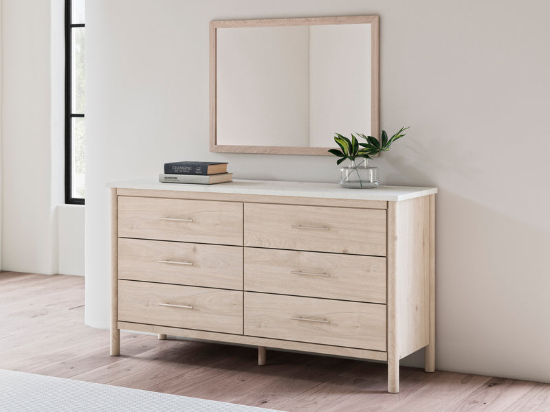 Cadmori Two-tone Upholstered Panel Bedroom Set from Ashley - DMV Furniture