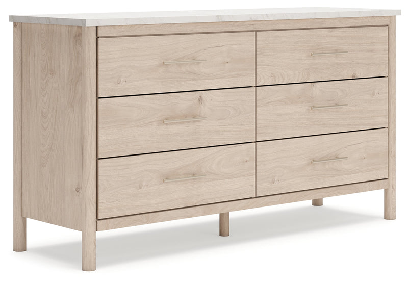 Cadmori Two-tone Queen Upholstered Panel Bed, Dresser and Nightstand from Ashley - DMV Furniture