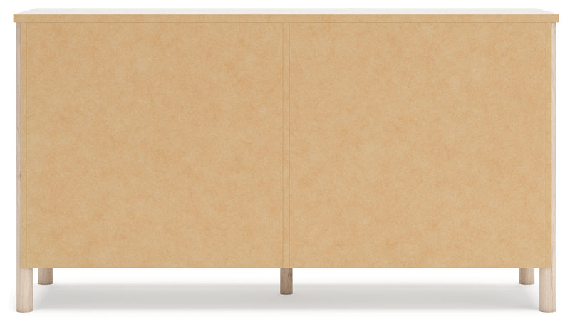 Cadmori Two-tone Queen Upholstered Panel Bed, Dresser and Nightstand from Ashley - DMV Furniture