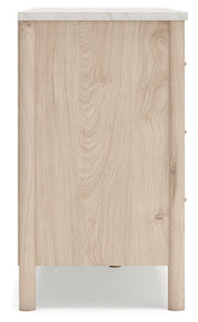 Cadmori Two-tone Queen Upholstered Panel Bed, Dresser and Nightstand from Ashley - DMV Furniture