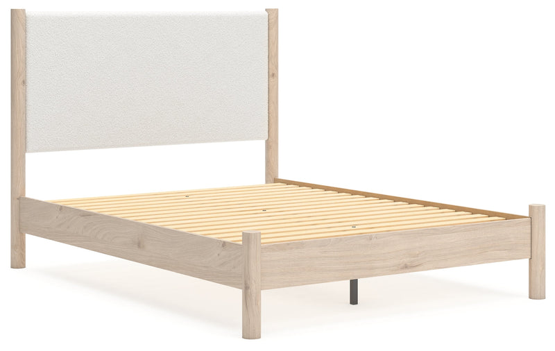 Cadmori Two-tone Queen Upholstered Panel Bed, Dresser and Nightstand from Ashley - DMV Furniture