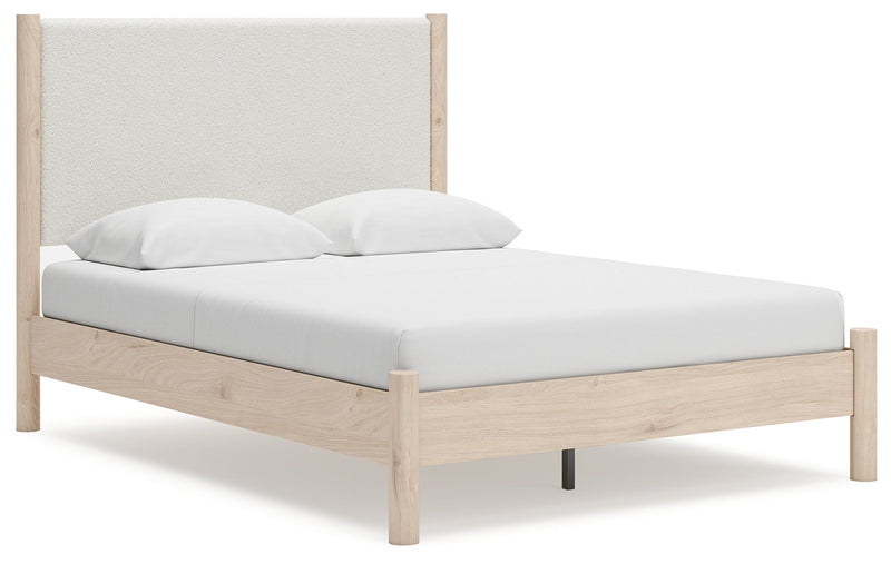 Cadmori Two-tone Queen Upholstered Panel Bed, Dresser and Nightstand from Ashley - DMV Furniture