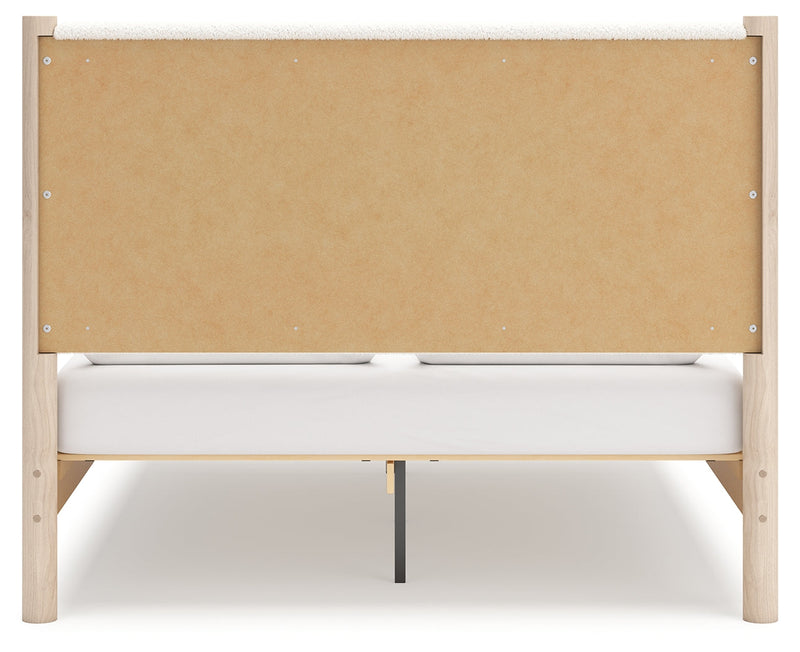Cadmori Two-tone Queen Upholstered Panel Bed, Dresser and Nightstand from Ashley - DMV Furniture